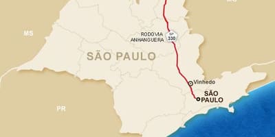 Térkép Anhanguera autópálya - SP 330