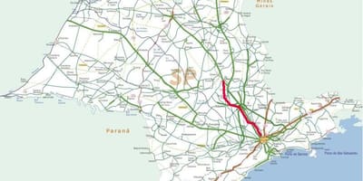Térkép Bandeirantes autópálya - SP 348