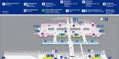 Térkép buszpályaudvar Tietê - felső emelet