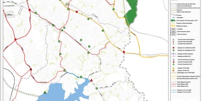 Térkép Cidade Ademar São Paulo - tömegközlekedésben