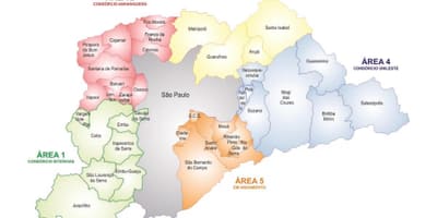Térkép Concessão Áreas RMSP