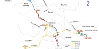 Térkép corredor metropolitano Noroeste