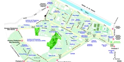 Térkép egyetem São Paulo - USP