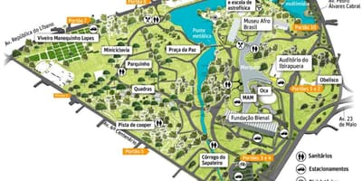 Térkép Ibirapuera Park São Paulo