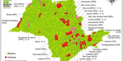 Térkép intézet Szövetségi São Paulo - IFSP