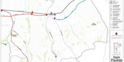 Térkép Itaim Paulista - Vila Curuçá São Paulo - tömegközlekedésben
