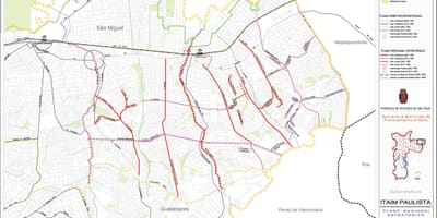 Térkép Itaim Paulista - Vila Curuçá São Paulo - Utak