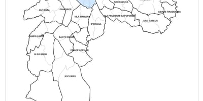 Térkép Központi zóna São Paulo