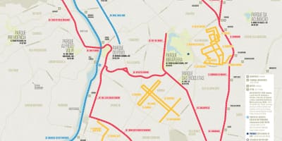 Térkép kerékpár út São Paulo
