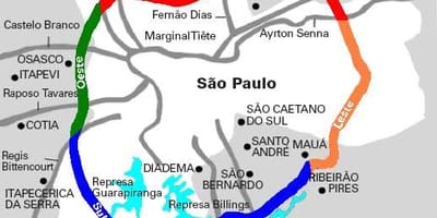 Térkép Mário Covas autópálya - SP 21