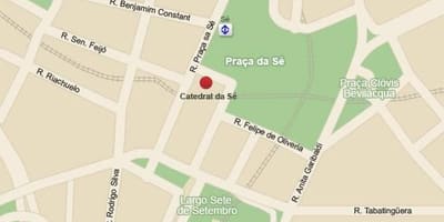 Térkép metropolitan katedrális, a São Paulo
