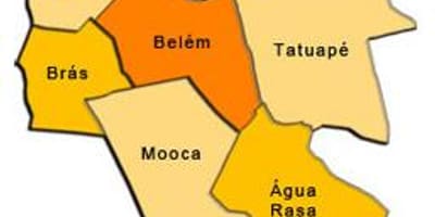 Térkép Mooca al-prefektúrában