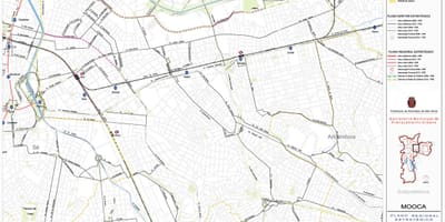 Térkép Mooca São Paulo - Utak