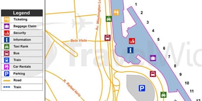 Térkép nemzetközi repülőtér Congonhas