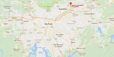 Térkép nemzetközi repülőtér Guarulhos
