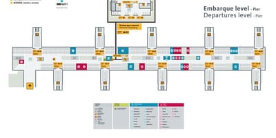 Térkép nemzetközi repülőtér São Paulo-Guarulhos - Terminál 3