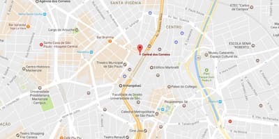 Térkép Palácio dos Correios São Paulo