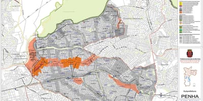 Térkép Penha São Paulo - Foglalkozás a talaj