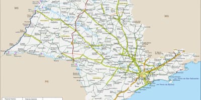Térkép São Paulo Állami autópálya
