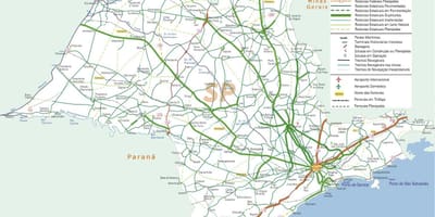 Térkép São Paulo autópályák