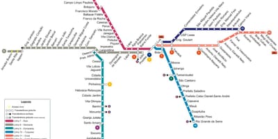 Térkép São Paulo CPTM