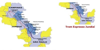 Térkép São Paulo Expresso Bandeirantes