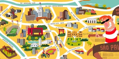 Térkép São Paulo design