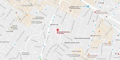 Térkép Samaritano São Paulo-i kórházban