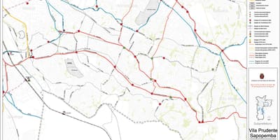 Térkép Sapopembra São Paulo - tömegközlekedésben