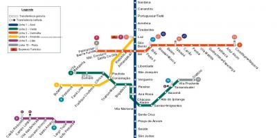 Térkép São Paulo metró