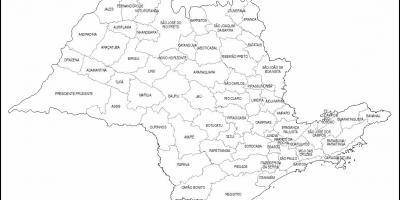 Térkép São Paulo szűz - mikro-régiók