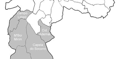Térkép zóna Sul São Paulo
