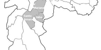 Térkép zóna Centro-Sul São Paulo
